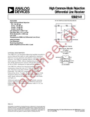 SSM2141S datasheet  